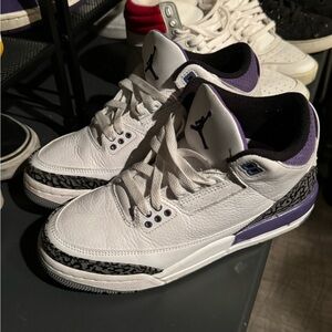 Jordan White and Purple Sneakers